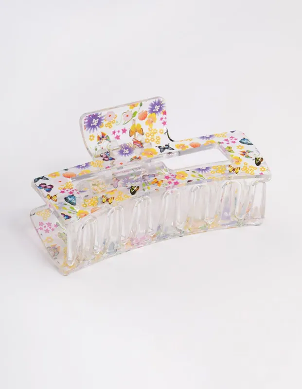 Acrylic Multi Print Hair Claw Clip sold by lovisa
