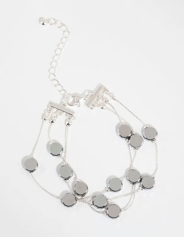 Silver Station Layered Bracelet sold by lovisa