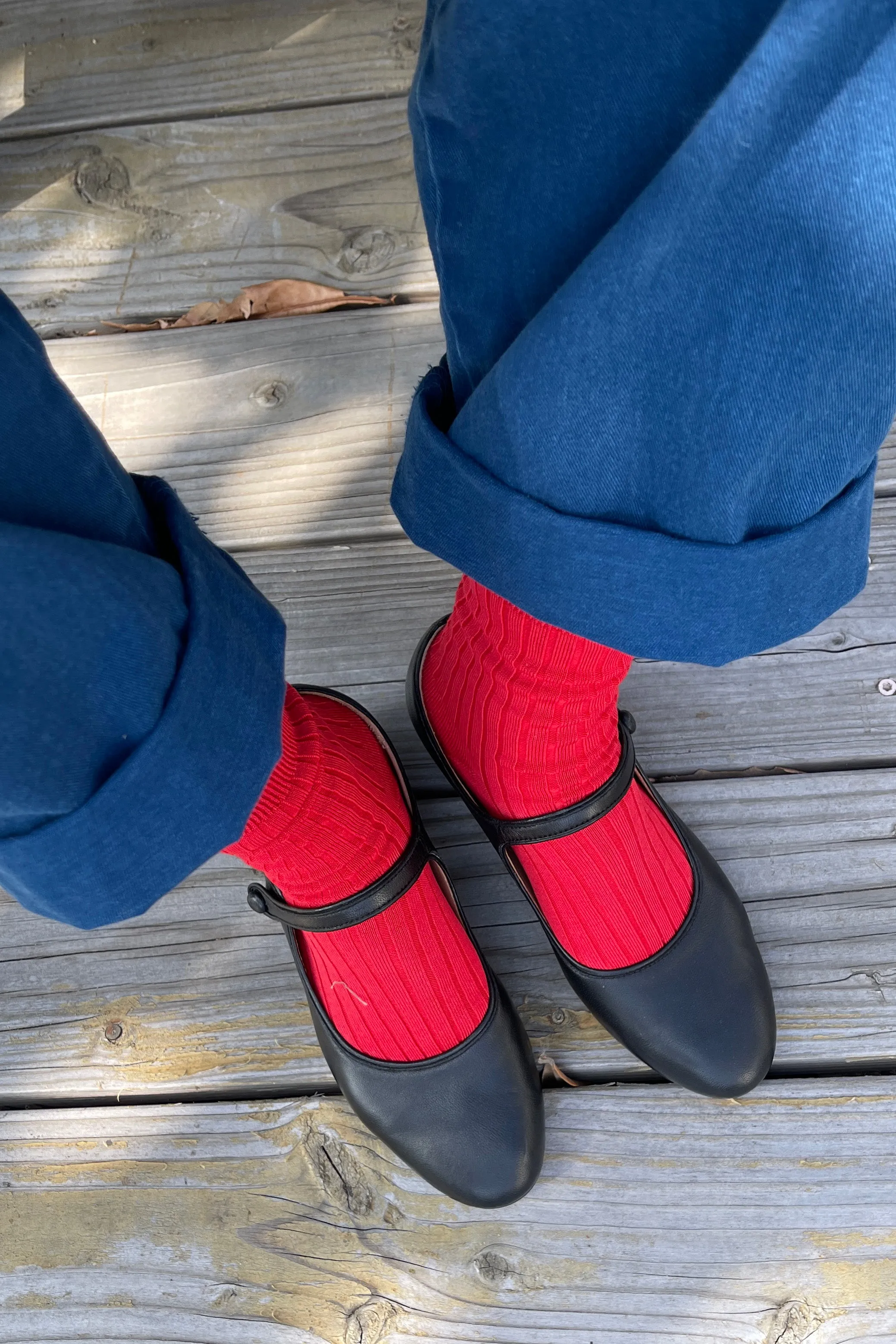 Her Socks (MC cotton) - Classic Red sold by Le Bon Shoppe product image thumbnail 2