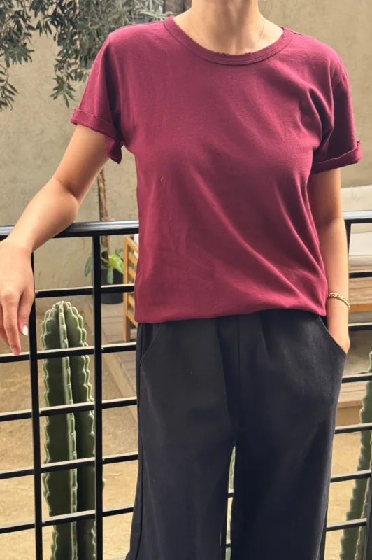 Vintage Boy Tee (Organic Cotton) - Burgundy sold by Le Bon Shoppe