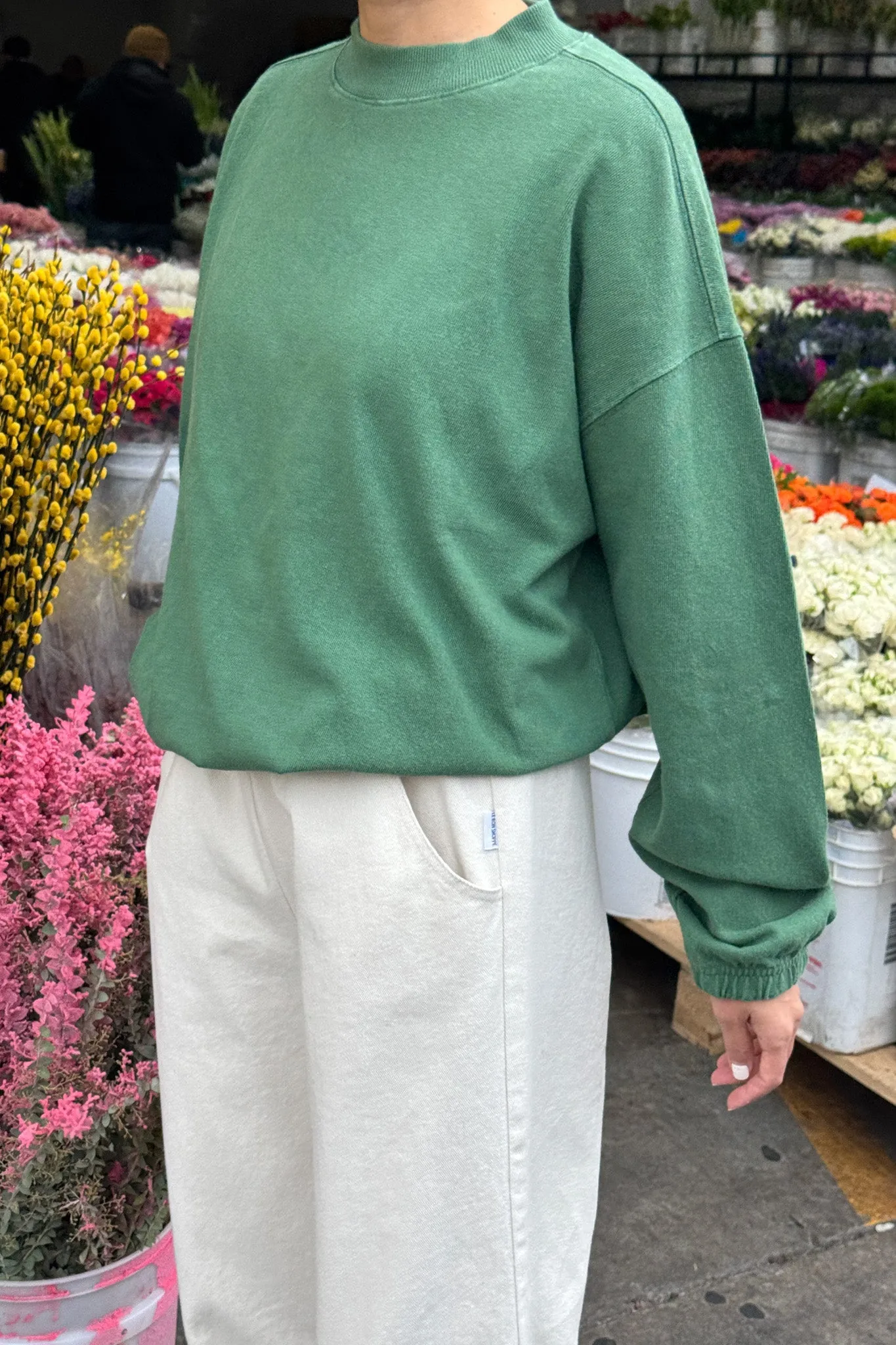 Daisy Long Sleeve Top - Basil sold by Le Bon Shoppe product image thumbnail 3