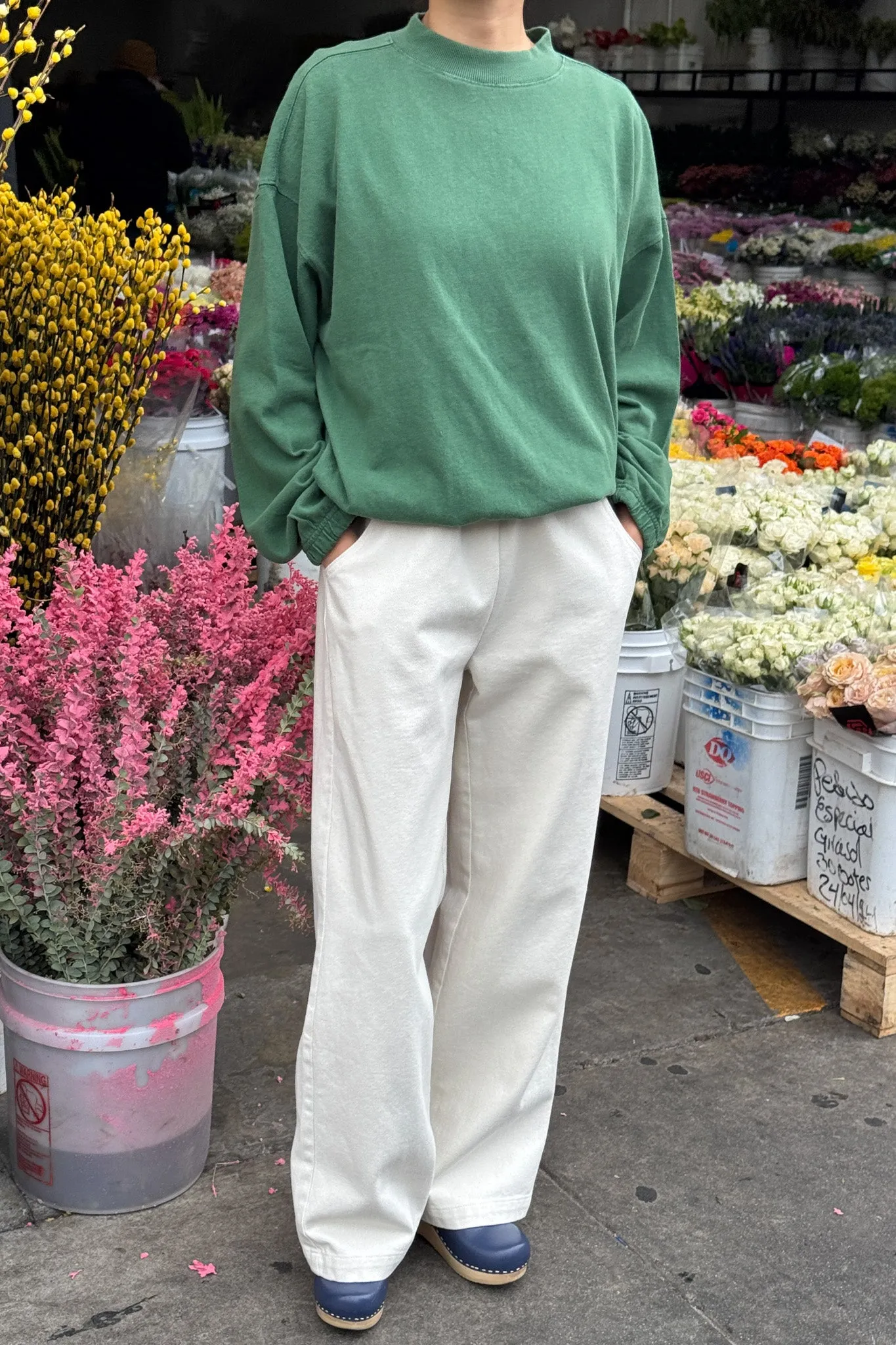 Daisy Long Sleeve Top - Basil sold by Le Bon Shoppe product image thumbnail 4