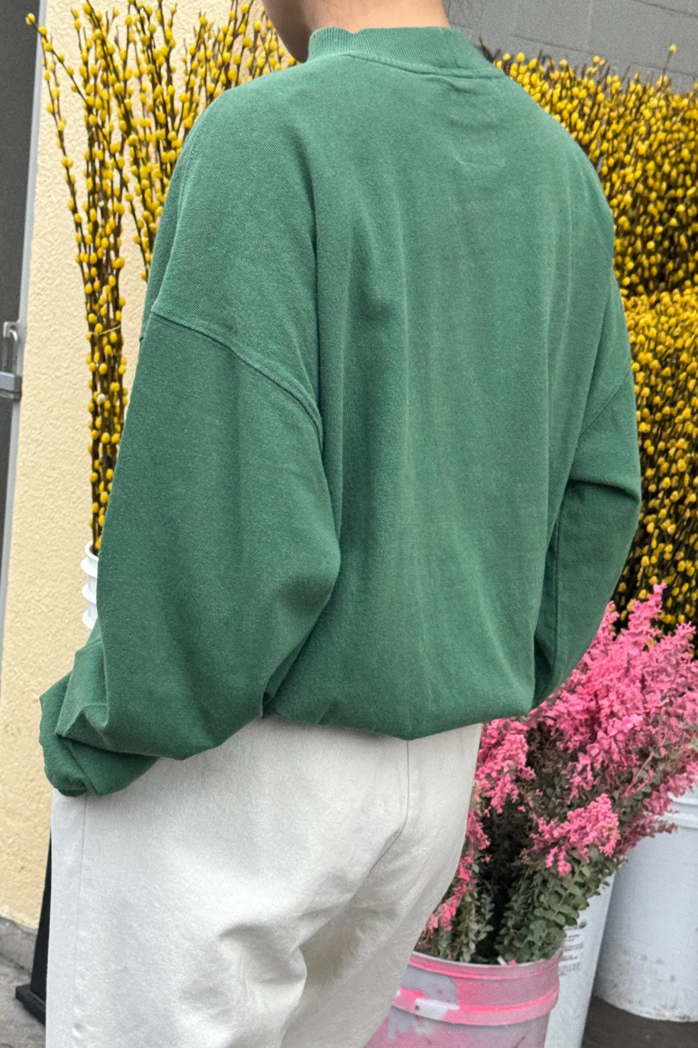 Daisy Long Sleeve Top - Basil sold by Le Bon Shoppe product image thumbnail 2