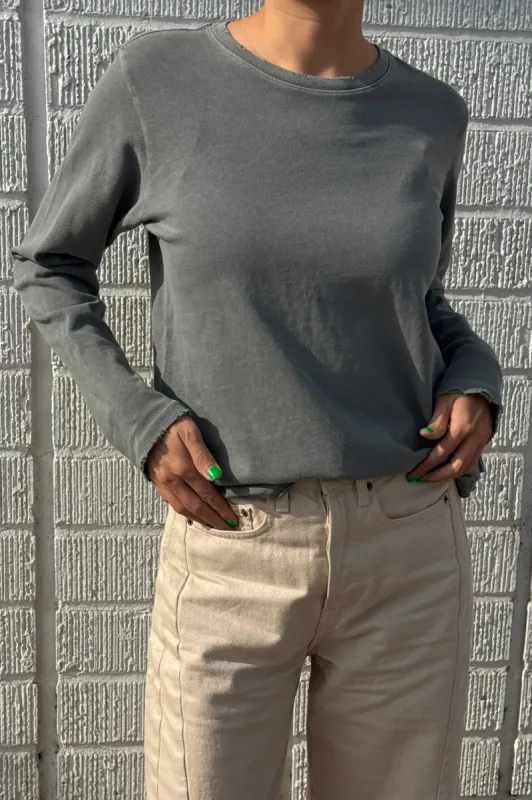 Everyday Long Sleeve Tee - Slate sold by Le Bon Shoppe