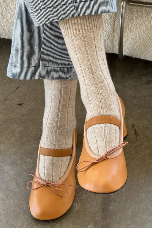 Classic Cashmere Socks - Fawn sold by Le Bon Shoppe