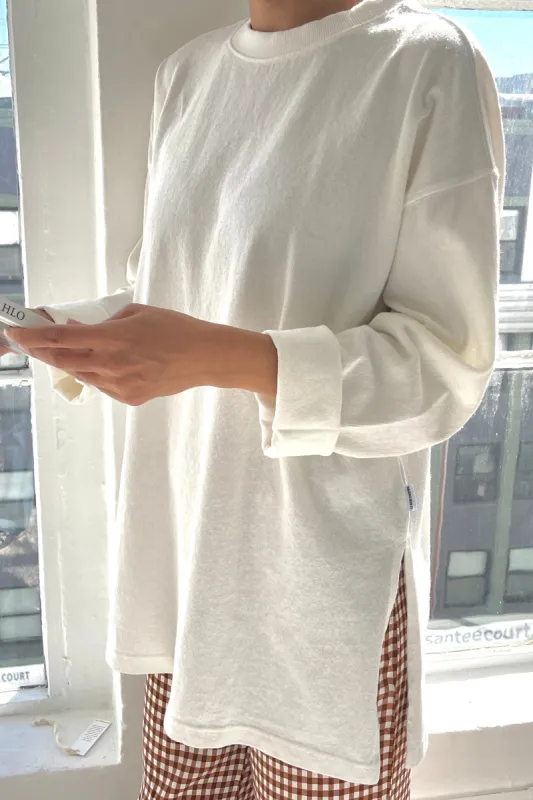 Sunday Tee - White Cotton sold by Le Bon Shoppe