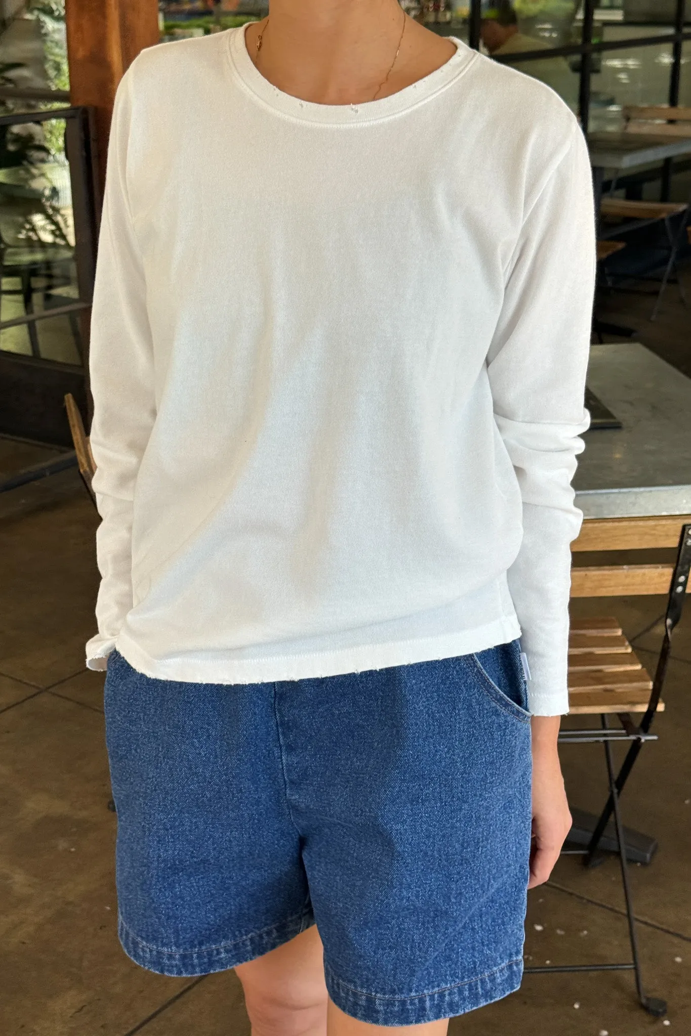 Everyday Long Sleeve Tee - Vintage White sold by Le Bon Shoppe product image thumbnail 3