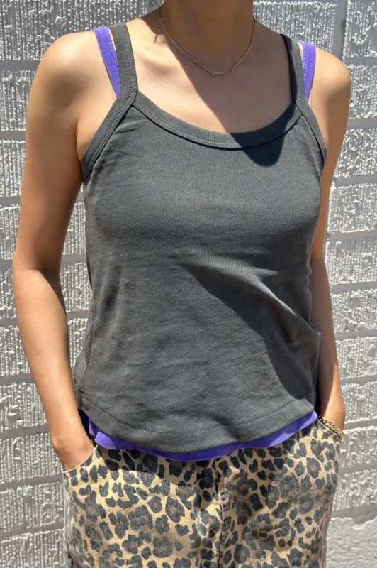 Dana Cami (Organic Cotton) - Distressed Vintage Black sold by Le Bon Shoppe