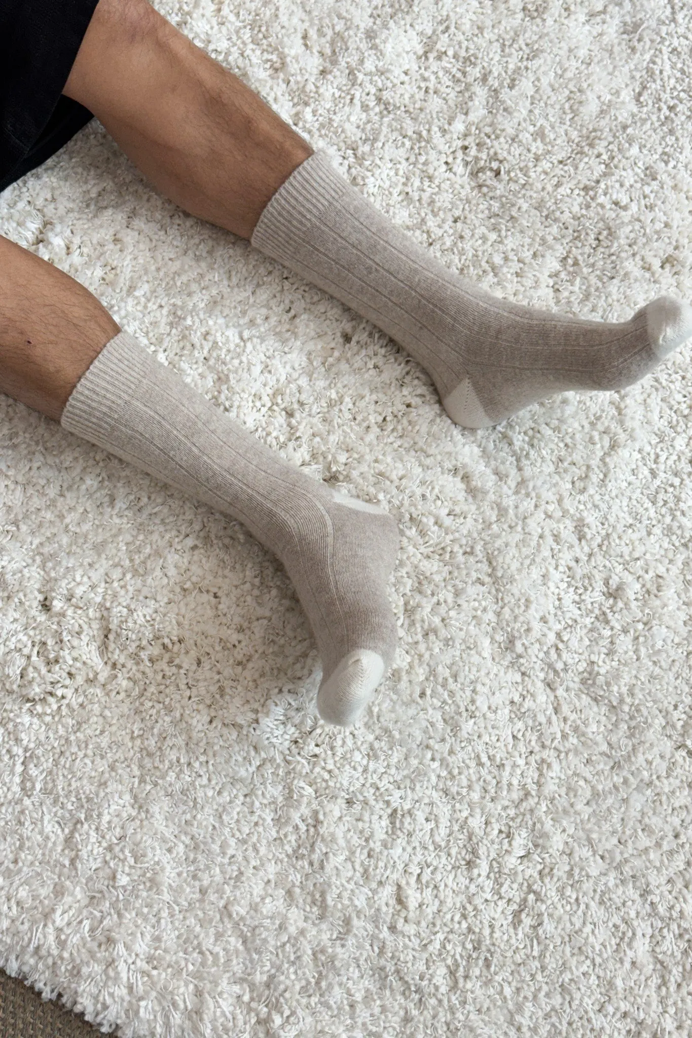 EXTENDED Cashmere Classic Socks - Fawn sold by Le Bon Shoppe