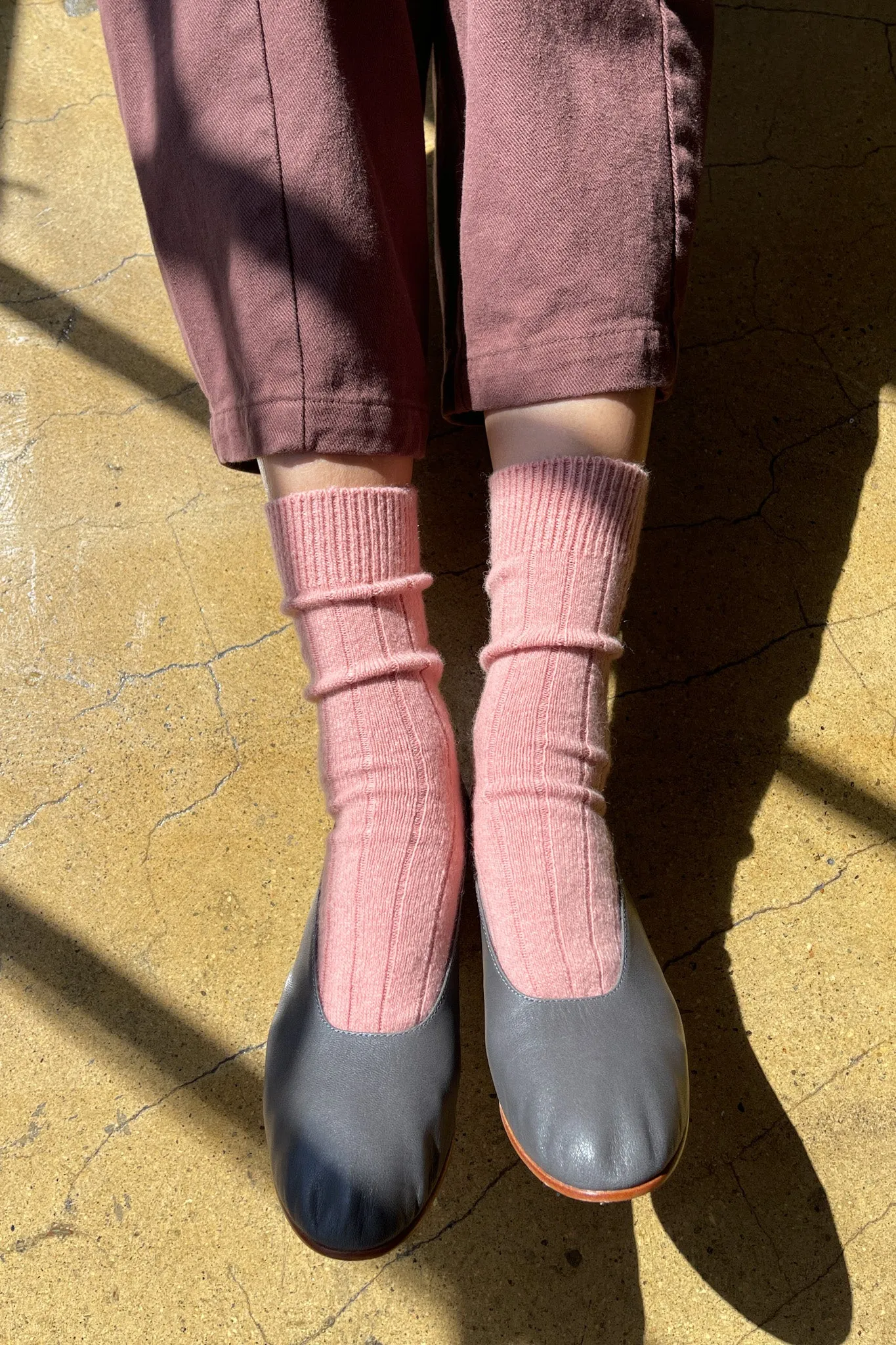 Classic Cashmere Socks - Rose Petal sold by Le Bon Shoppe product image thumbnail 3