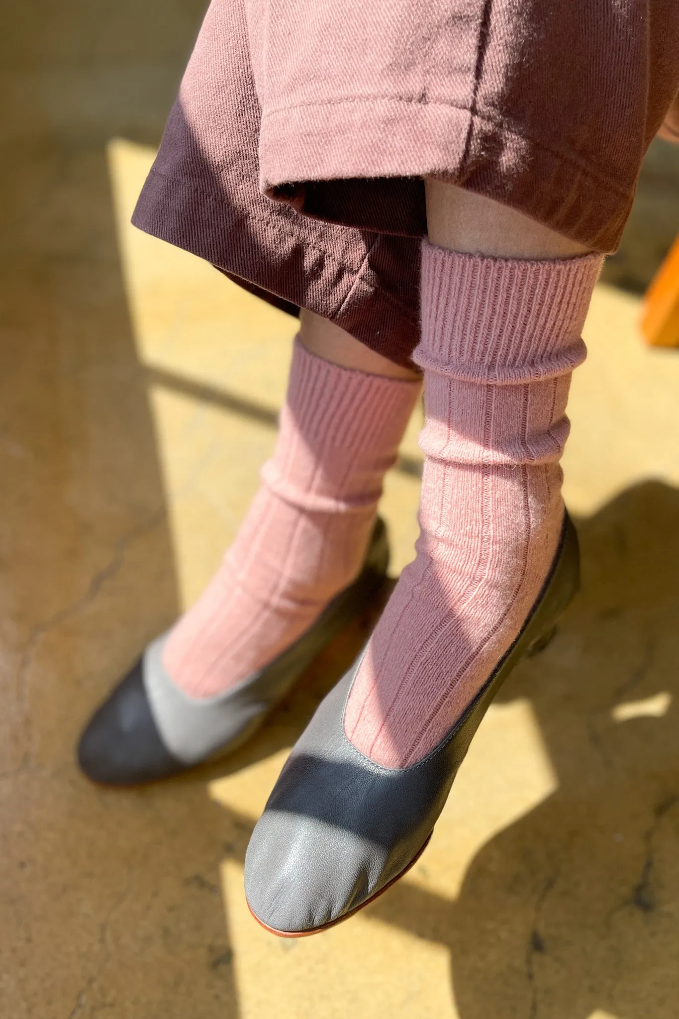 Classic Cashmere Socks - Rose Petal sold by Le Bon Shoppe product image thumbnail 4
