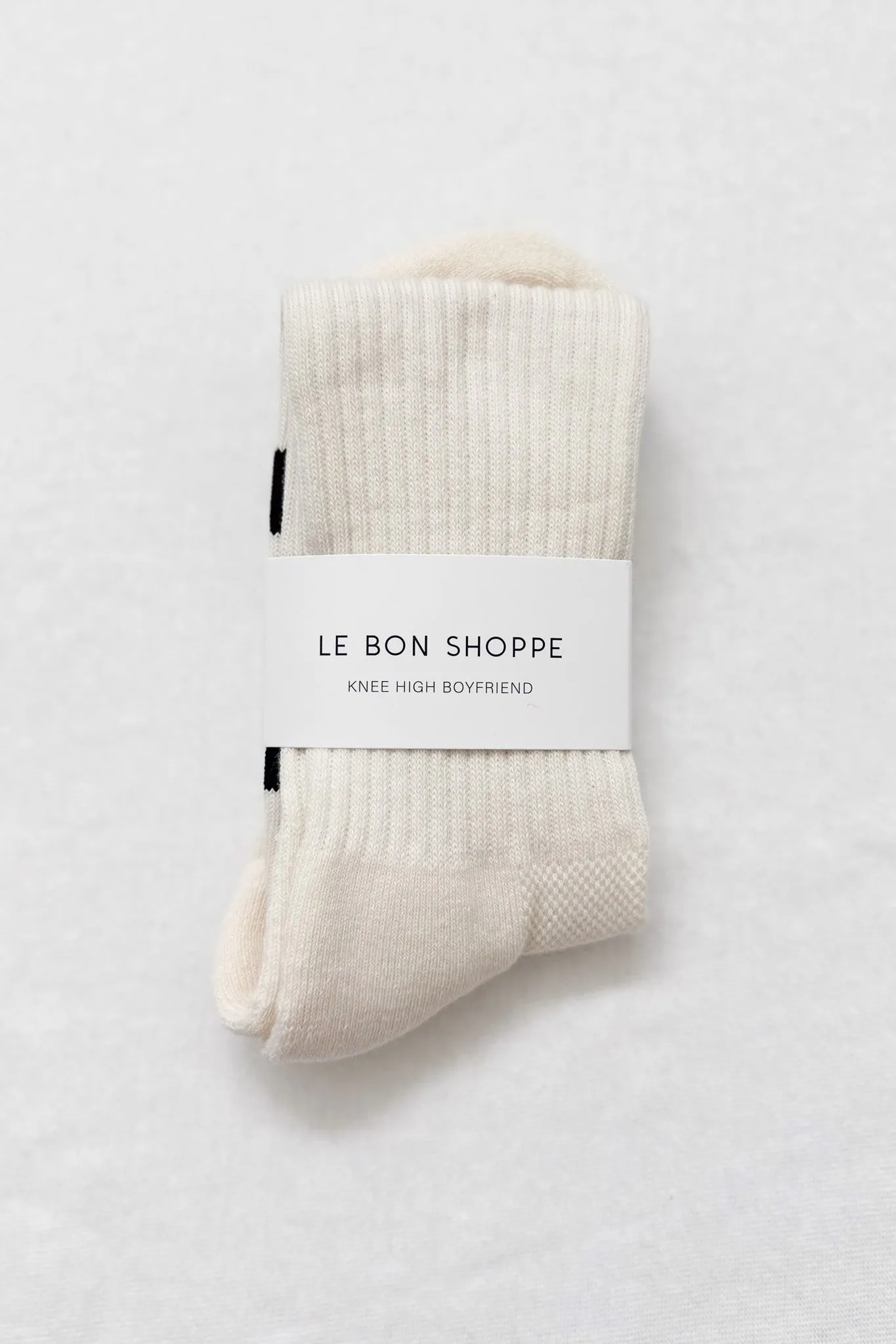 Knee High Boyfriend Socks - Cream sold by Le Bon Shoppe product image thumbnail 5