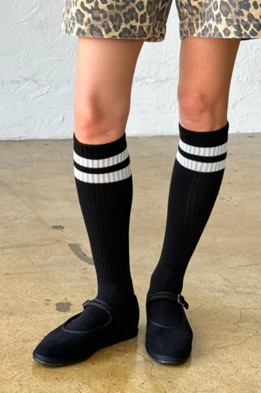 Knee High Boyfriend Socks - Black sold by Le Bon Shoppe