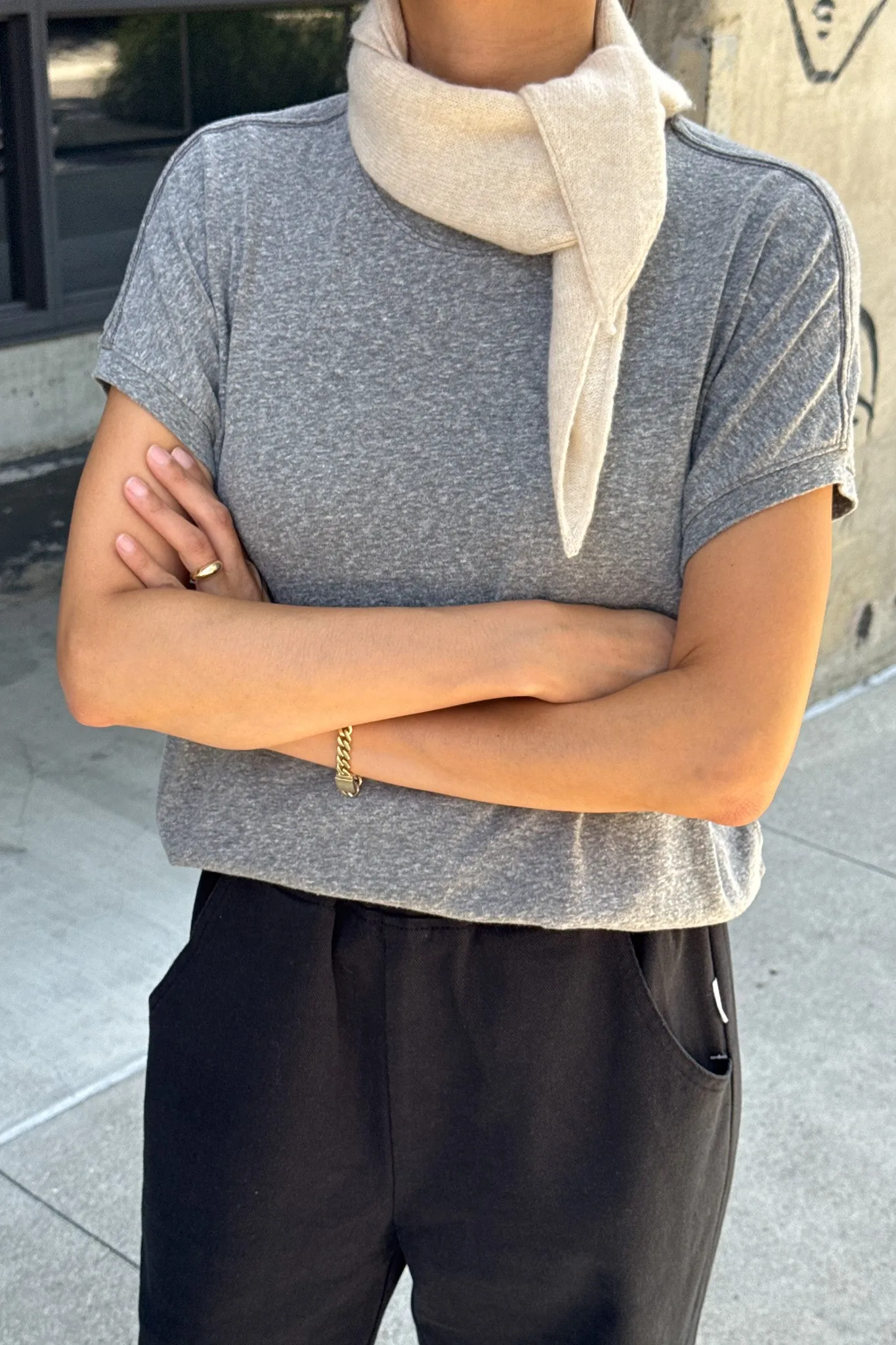 Ease Tee - Heather Grey sold by Le Bon Shoppe product image thumbnail 2