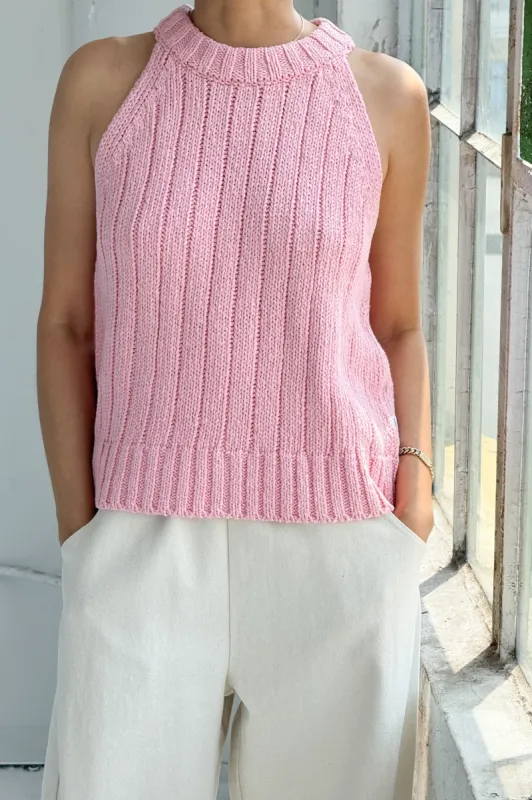 Claire Cotton Sweater Tank - Pink sold by Le Bon Shoppe
