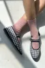 Embroidered Her Socks (MC cotton) - Pink Soda + Silver Seashell sold by Le Bon Shoppe