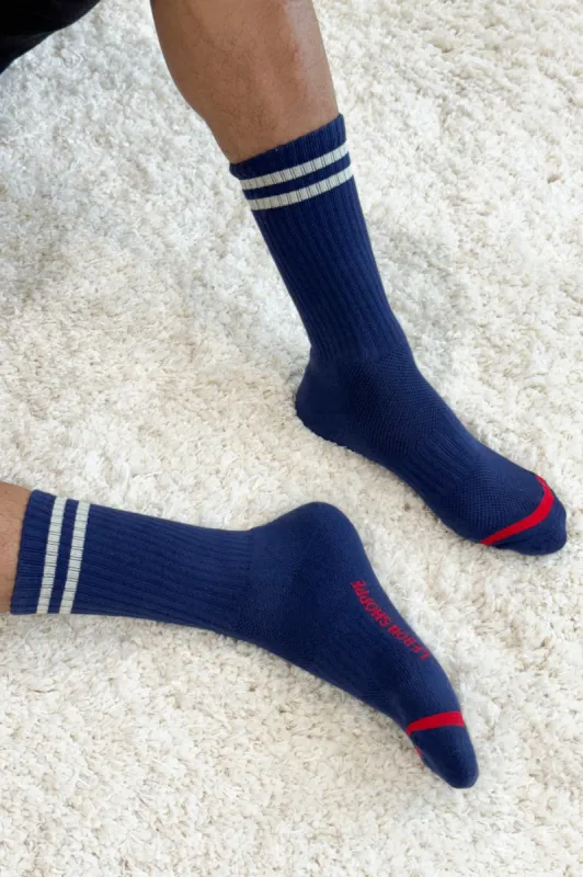 EXTENDED Boyfriend Socks - Navy sold by Le Bon Shoppe
