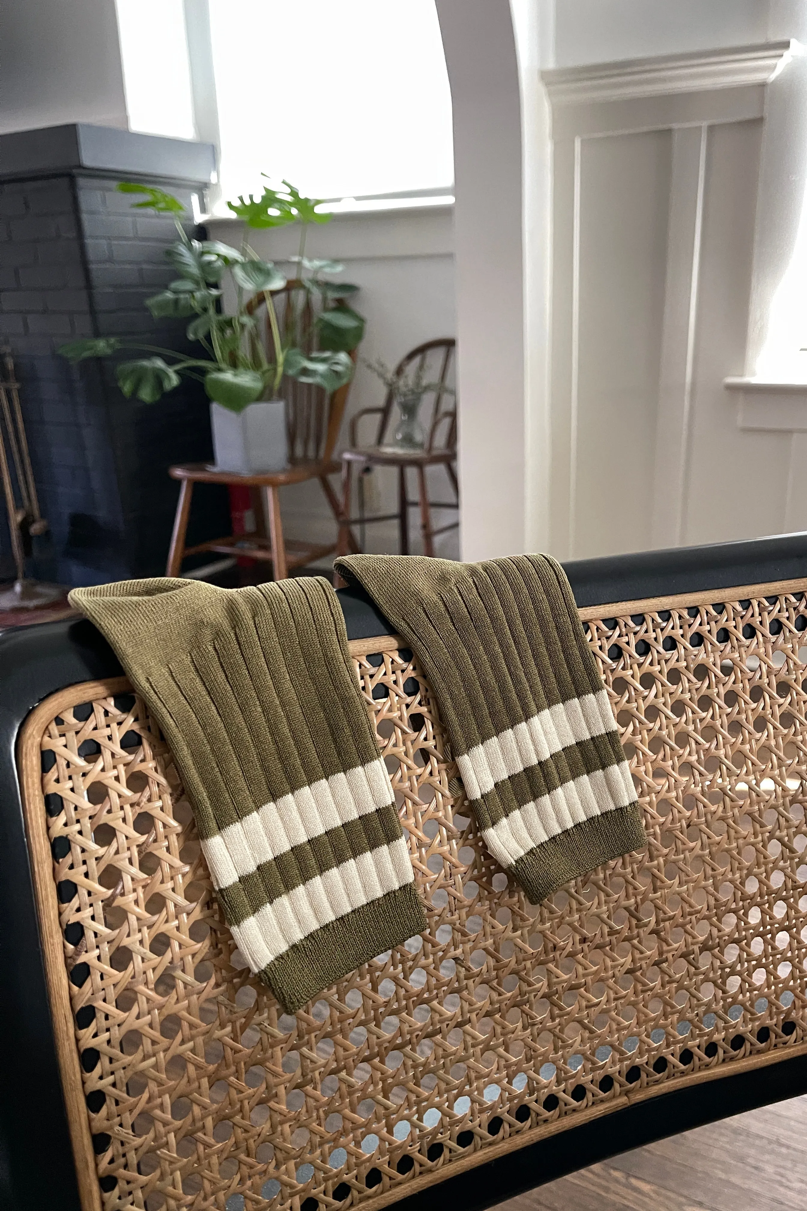 Her Varsity Socks - Fern sold by Le Bon Shoppe product image thumbnail 2