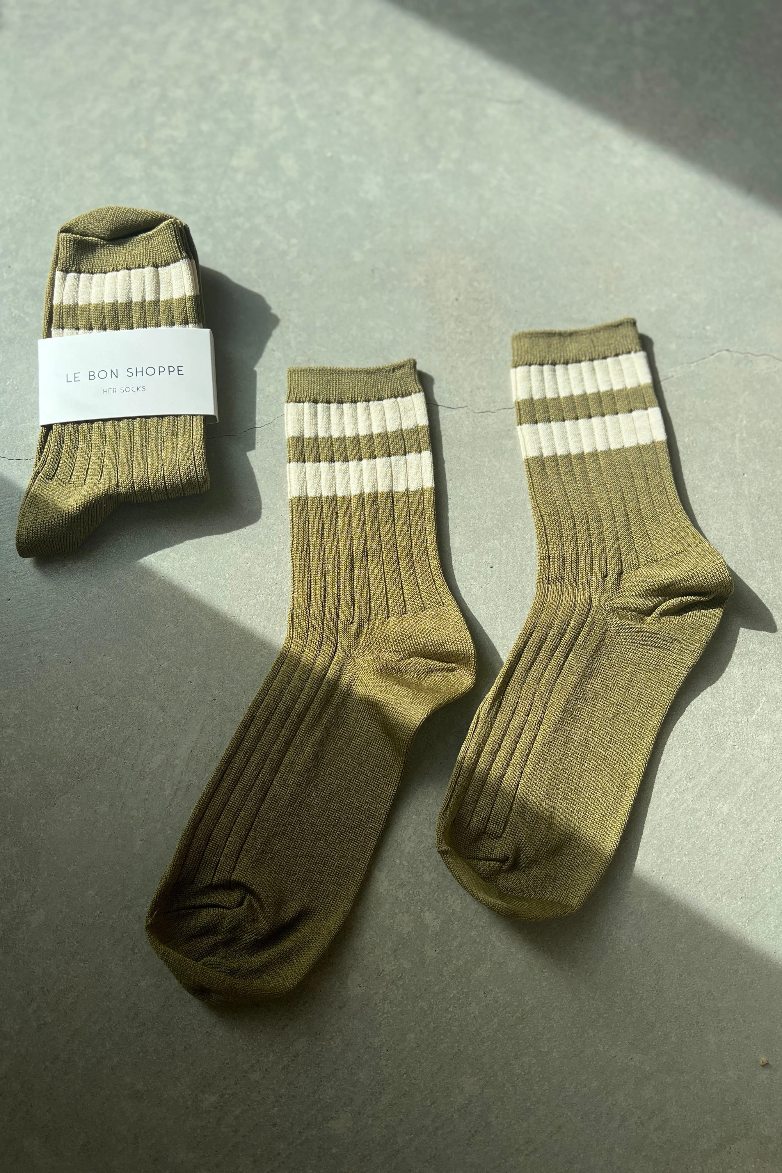 Her Varsity Socks - Fern sold by Le Bon Shoppe product image thumbnail 5