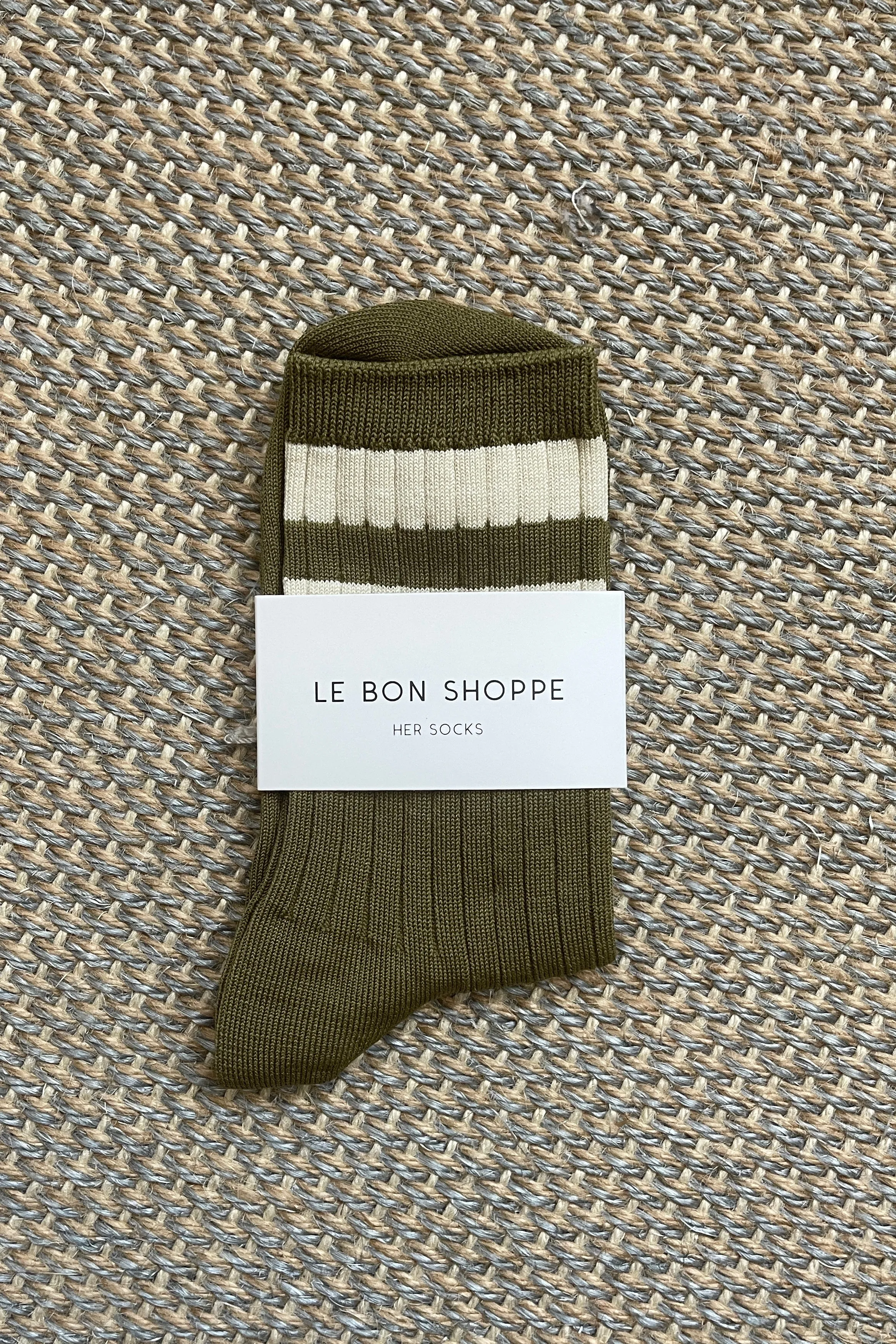 Her Varsity Socks - Fern sold by Le Bon Shoppe product image thumbnail 4