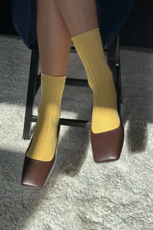 Her Socks (MC cotton) - Buttercup sold by Le Bon Shoppe