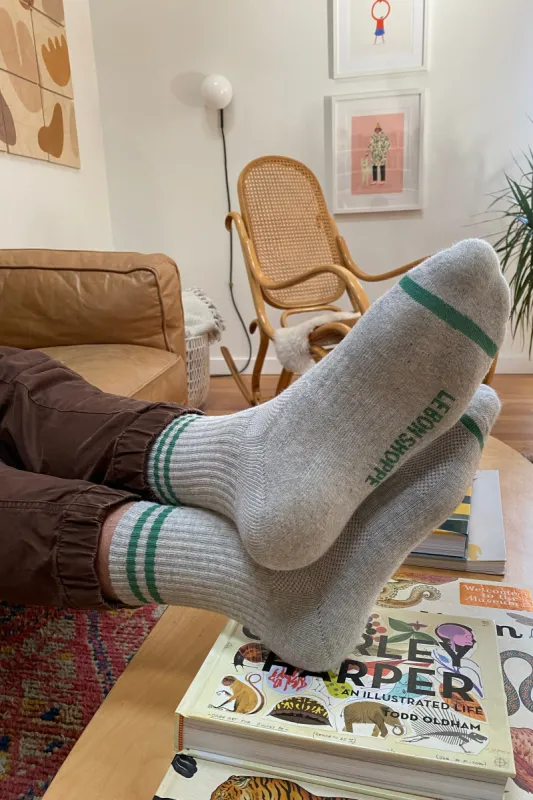 EXTENDED  Boyfriend Socks - Lt. Grey sold by Le Bon Shoppe