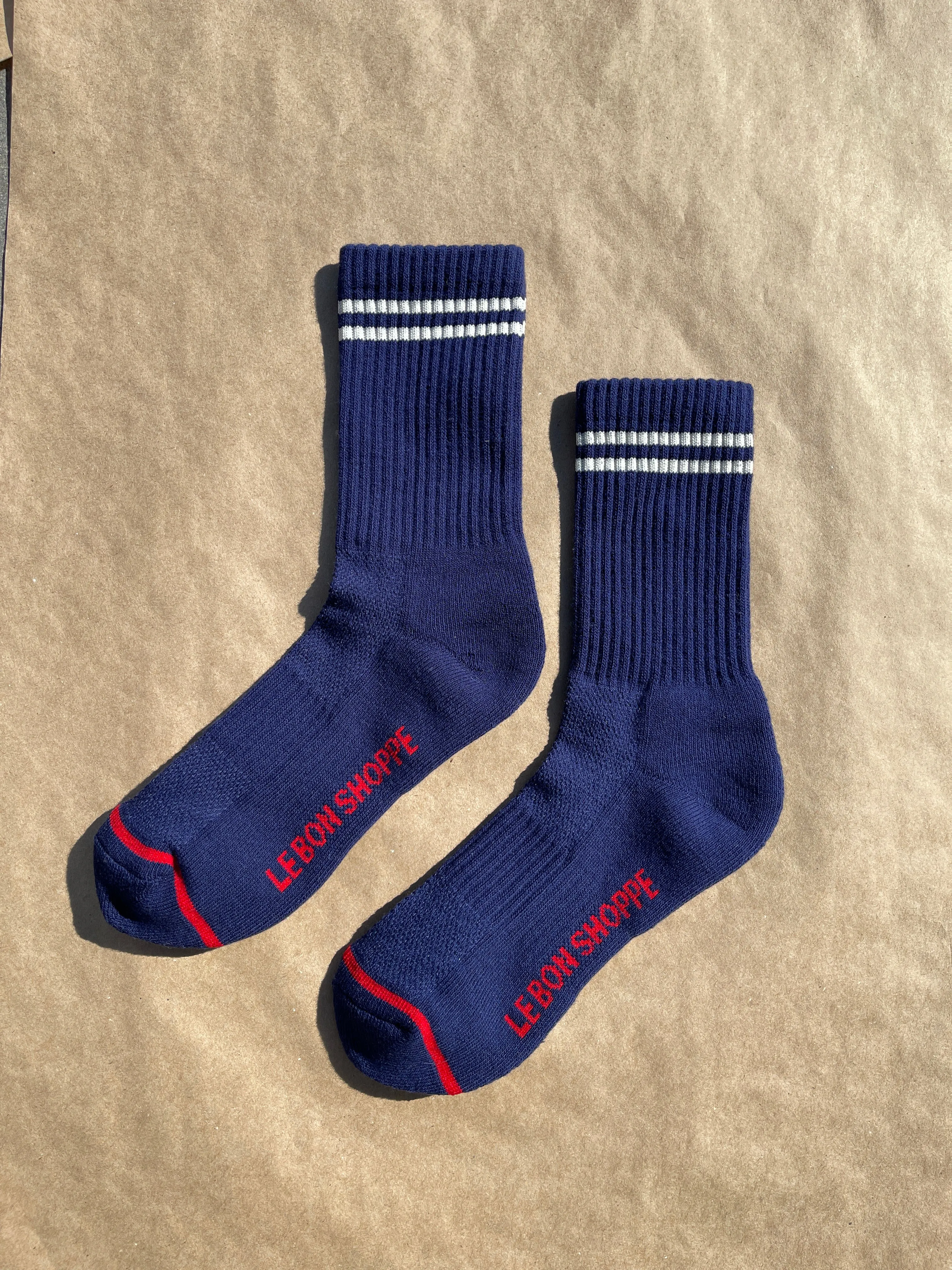 Boyfriend Socks - Navy sold by Le Bon Shoppe product image thumbnail 2