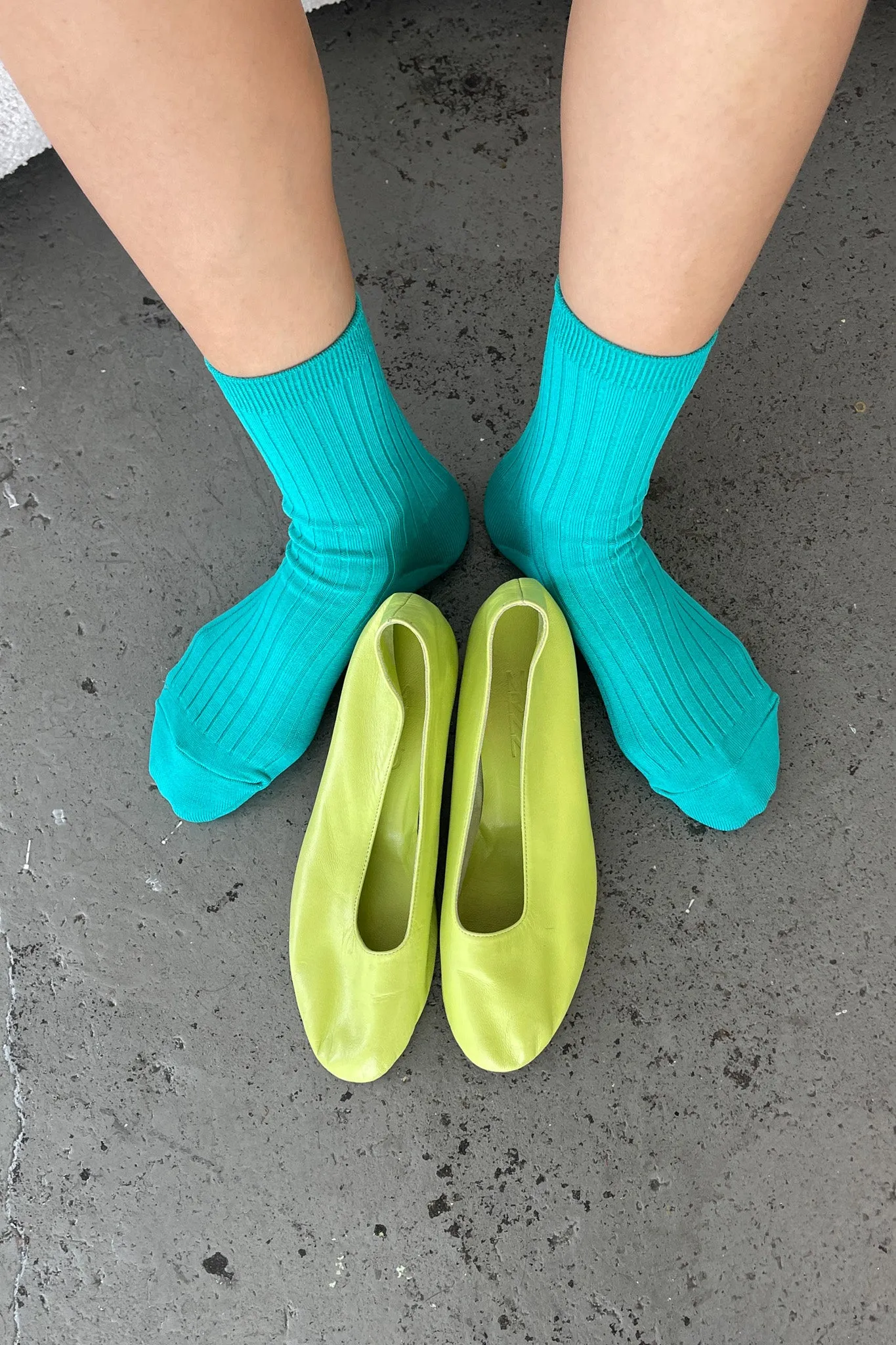 Her Socks (MC cotton) - Turquoise sold by Le Bon Shoppe