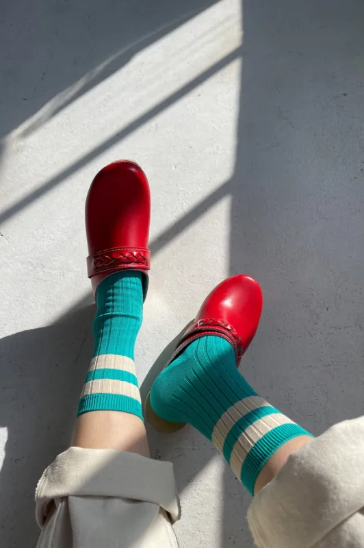 Her Varsity Socks - Jade sold by Le Bon Shoppe
