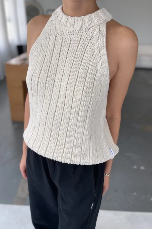 Claire Cotton Sweater Tank - Naturel sold by Le Bon Shoppe