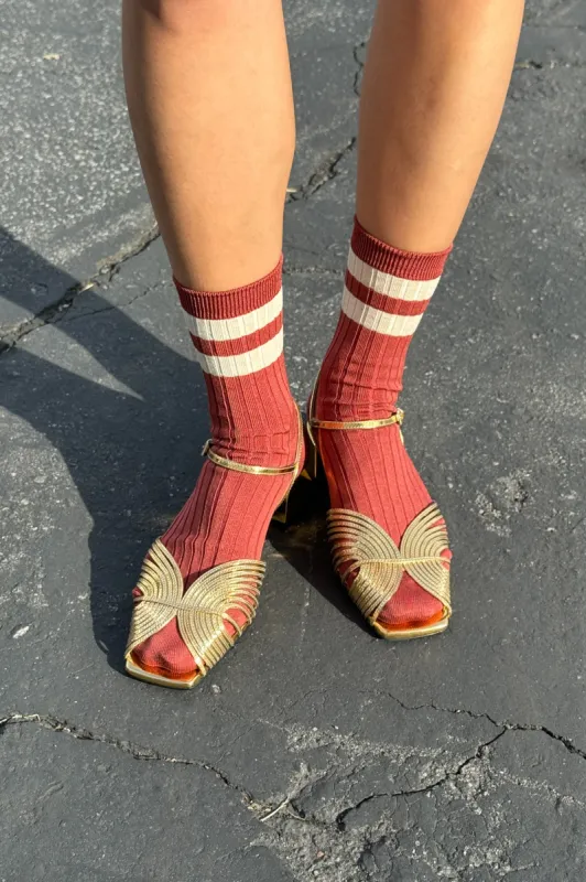 Her Varsity Socks - Tandoori sold by Le Bon Shoppe