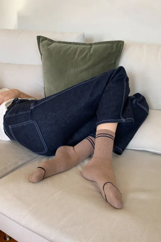 Boyfriend Socks - Cocoa sold by Le Bon Shoppe
