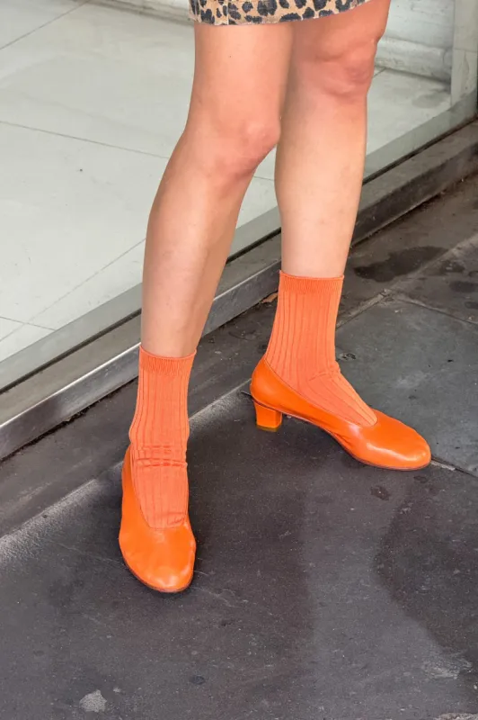 Her Socks (MC cotton) - Tangerine sold by Le Bon Shoppe