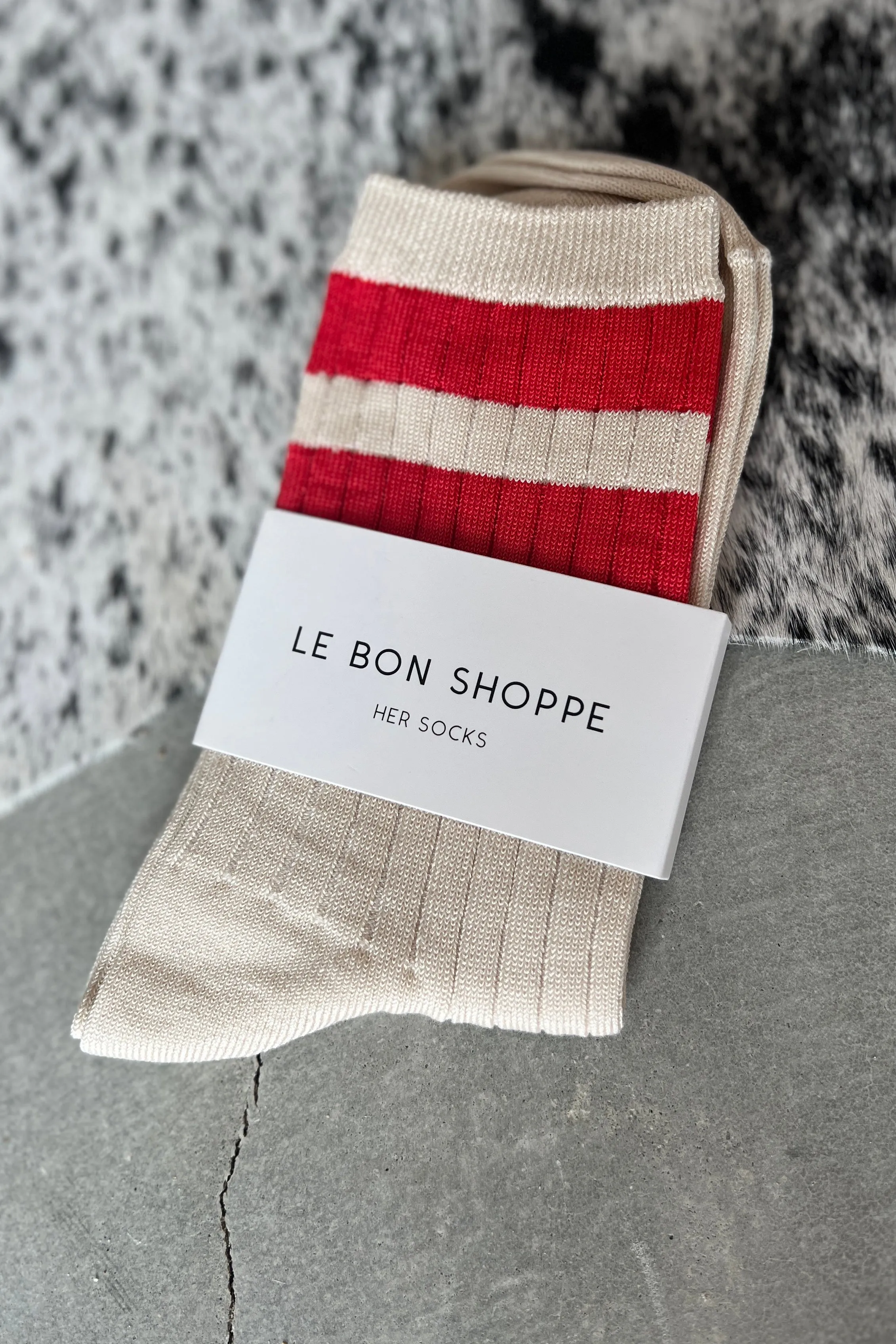 Her Varsity Socks - RED sold by Le Bon Shoppe product image thumbnail 4