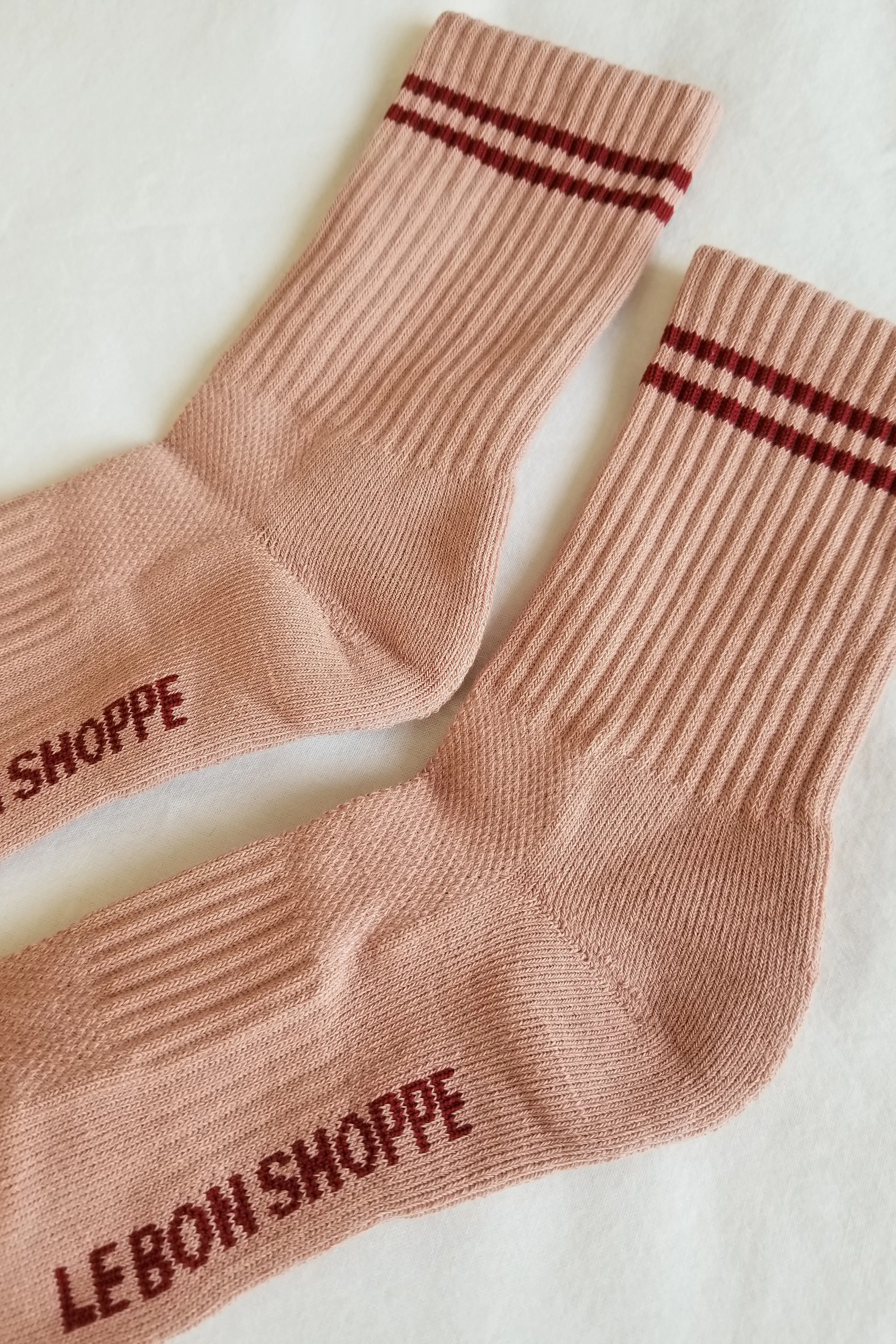 Boyfriend Socks - Vintage Pink sold by Le Bon Shoppe product image thumbnail 2