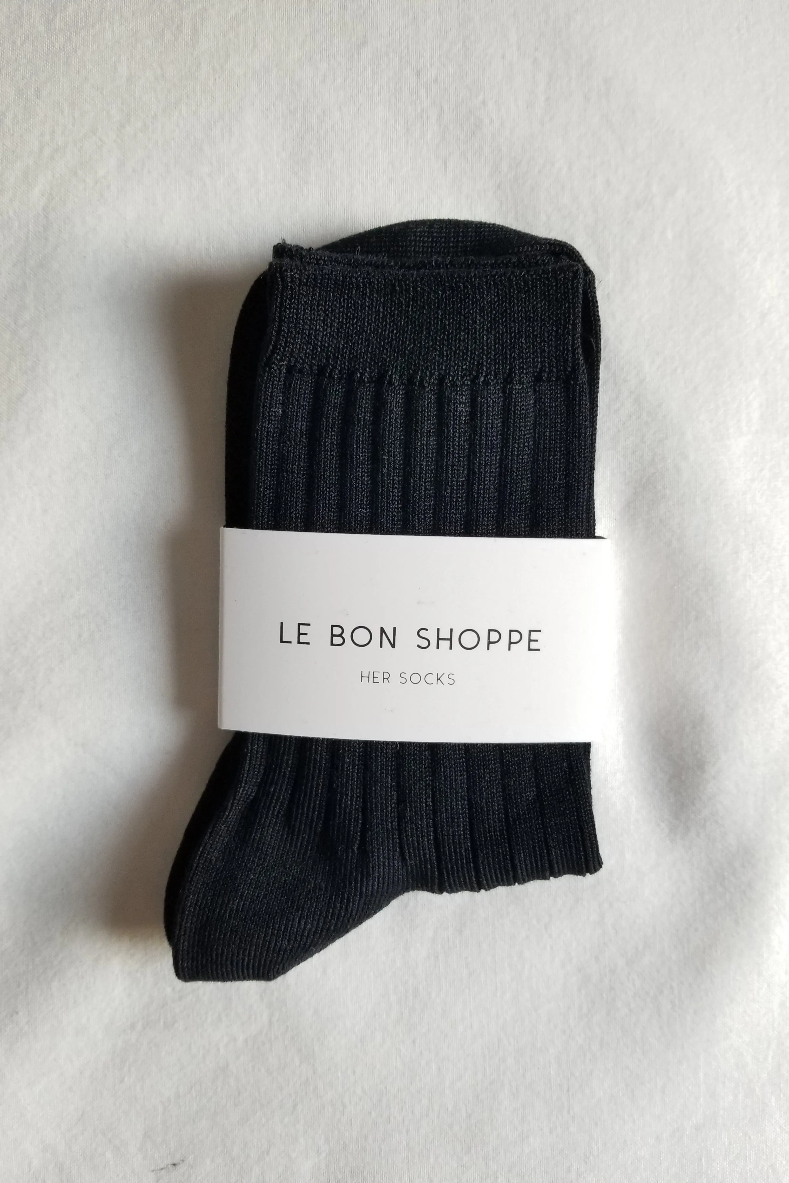 Her Socks (MC cotton) - TRUE BLACK sold by Le Bon Shoppe product image thumbnail 4