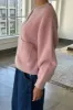 Amélie Alpaca Cardigan - Pink Rose sold by Le Bon Shoppe