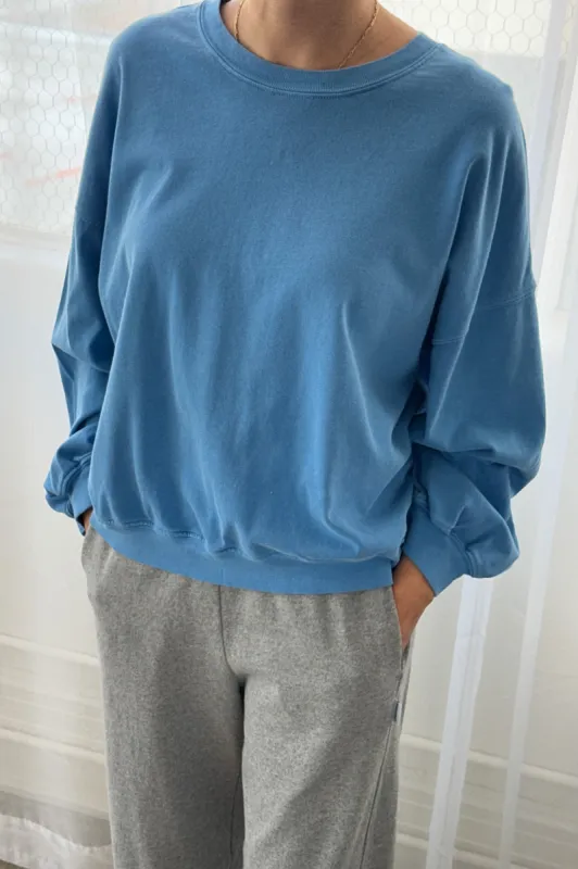 Cali Jersey Sweatshirt - Yacht Blue sold by Le Bon Shoppe