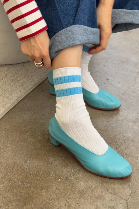 Her Varsity Socks - Blue Stripe sold by Le Bon Shoppe
