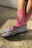 Embroidered Her Socks (MC cotton) - PINK WATER + HEART sold by Le Bon Shoppe