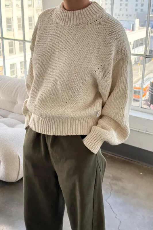 Zoe Cotton Sweater - NATUREL sold by Le Bon Shoppe