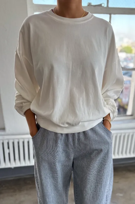 Cali Jersey Sweatshirt - Vintage White sold by Le Bon Shoppe