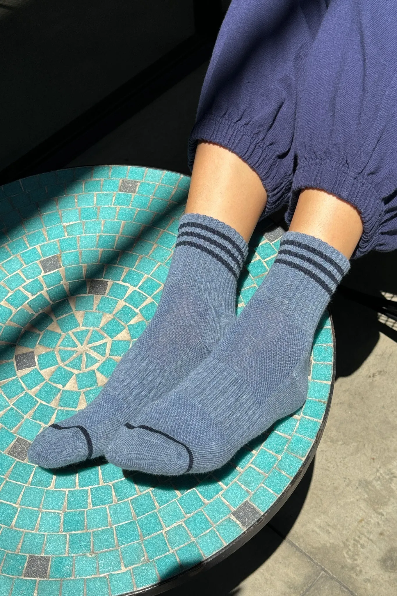Girlfriend Socks - Indigo sold by Le Bon Shoppe