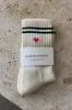 Embroidered boyfriend socks - PARCHMENT + HEART sold by Le Bon Shoppe