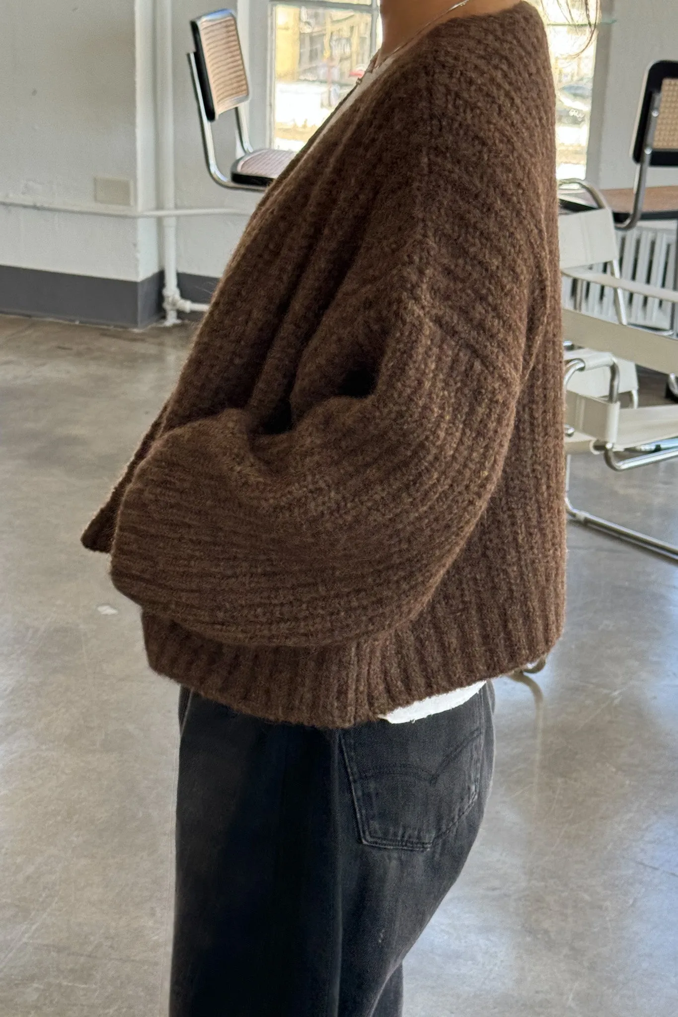 Alpaca Sweater Jacket - Wood sold by Le Bon Shoppe product image thumbnail 3