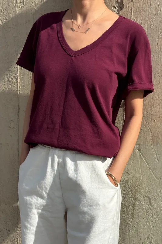 Vintage La Vie Tee (Organic Cotton) - Maroon sold by Le Bon Shoppe