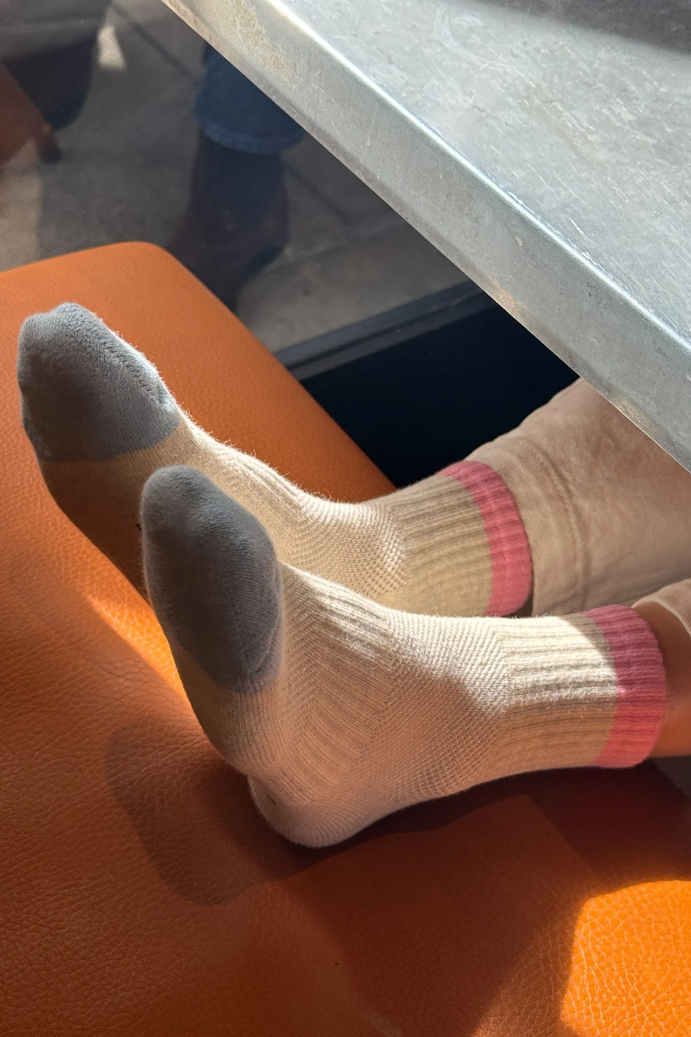 Color Block Girlfriend Socks - Grey Pink sold by Le Bon Shoppe product image thumbnail 2