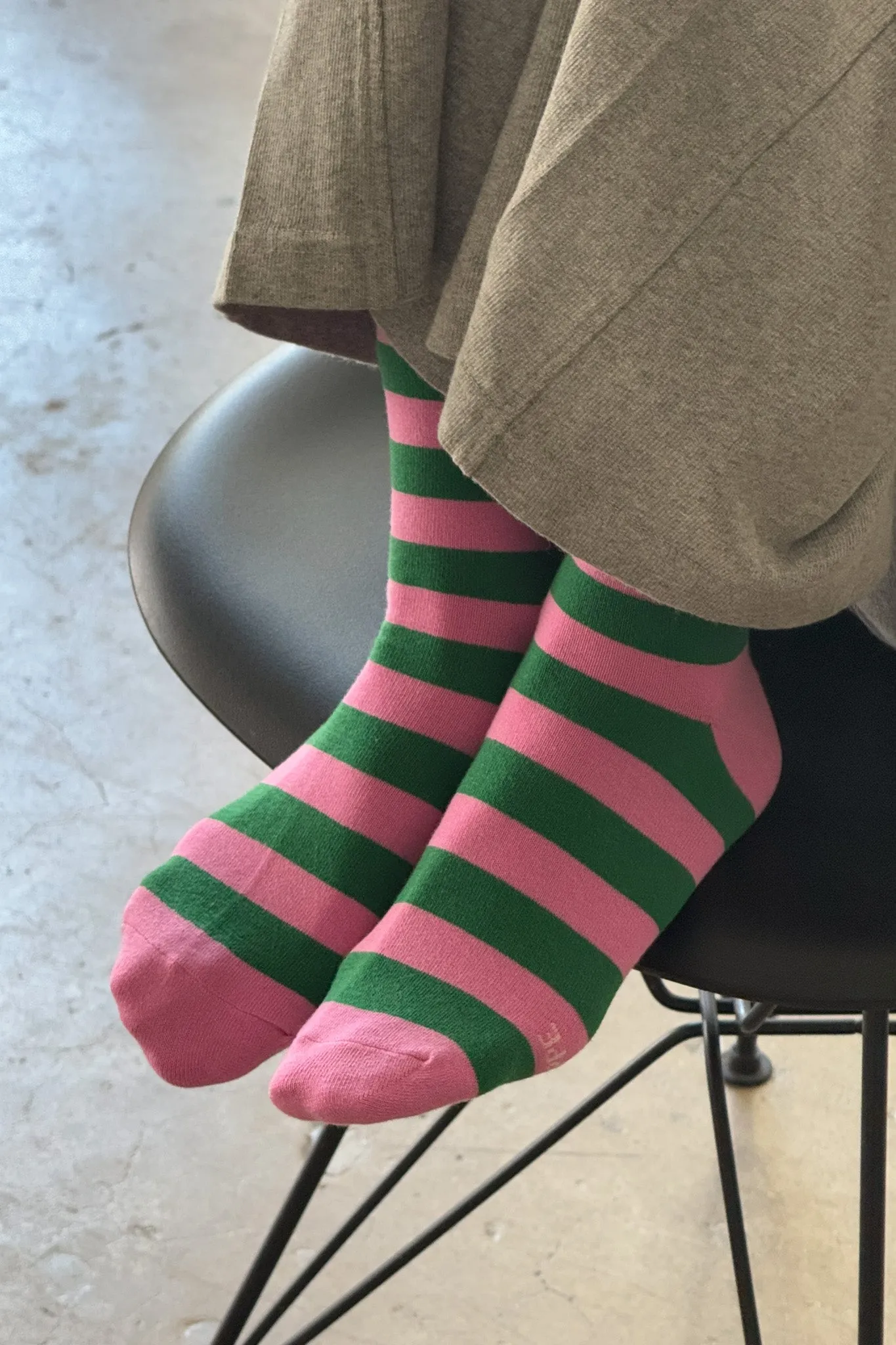 Wally Socks - Wide / Pink Green sold by Le Bon Shoppe