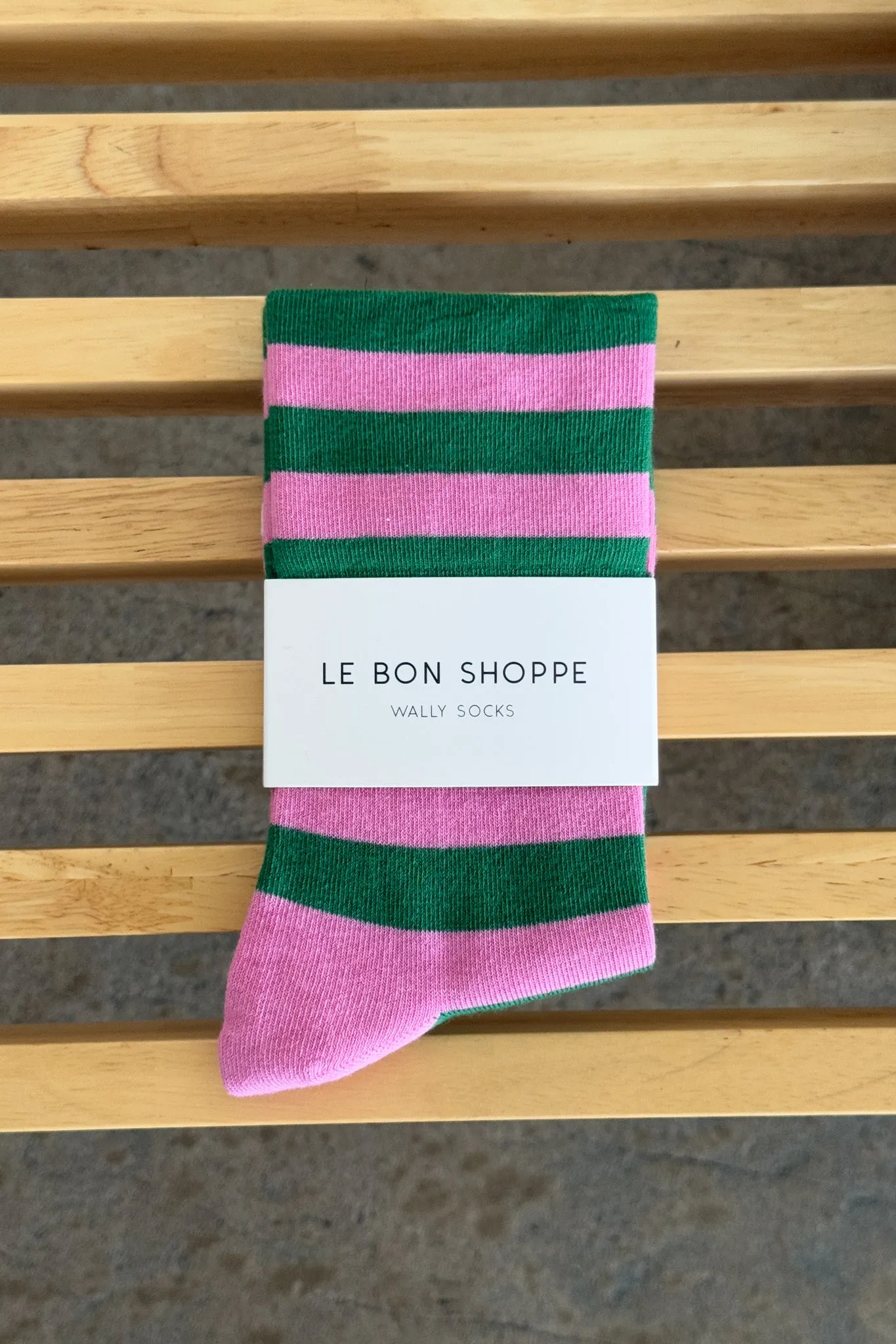 Wally Socks - Wide / Pink Green sold by Le Bon Shoppe product image thumbnail 3