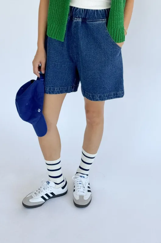 City Shorts - Blue Denim sold by Le Bon Shoppe